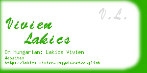 vivien lakics business card